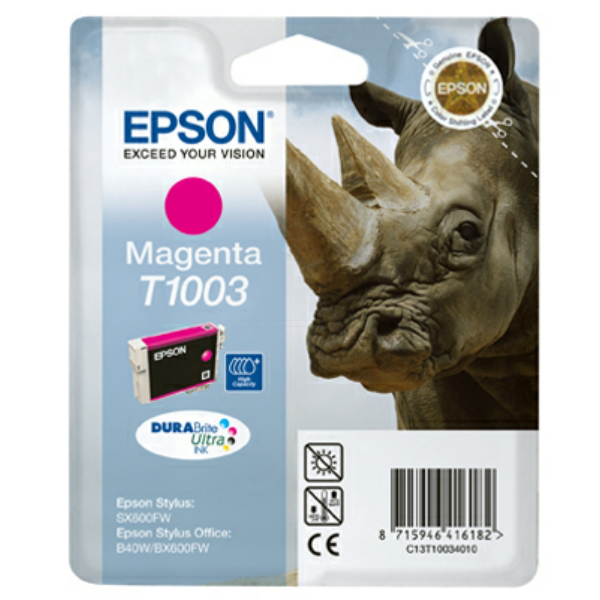 Farba do tlačiarne Epson T1003 (C13T10034010) magenta (purpurová) - originálna
