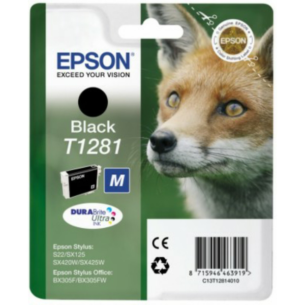 Farba do tlačiarne Epson T1281 (C13T12814011) black (čierna) - originálna
