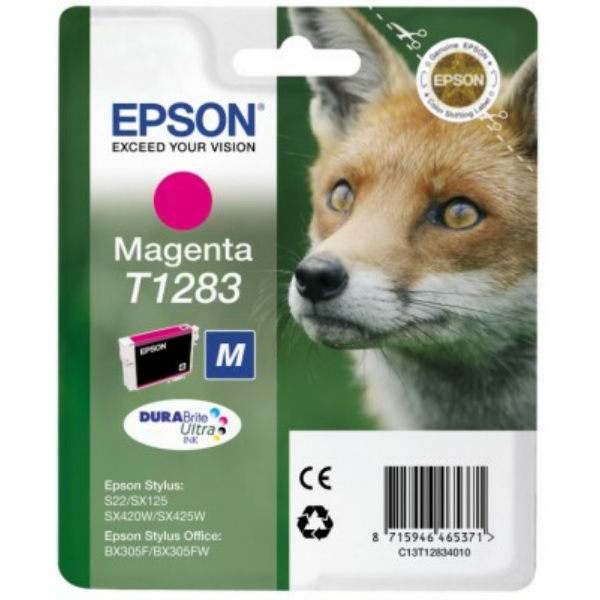 Farba do tlačiarne Epson T1283 (C13T12834011) magenta (purpurová) - originálna