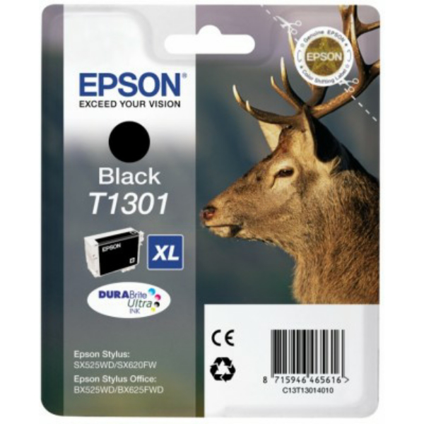 Farba do tlačiarne Epson T1301XL (C13T13014010) black (čierna) - originálna