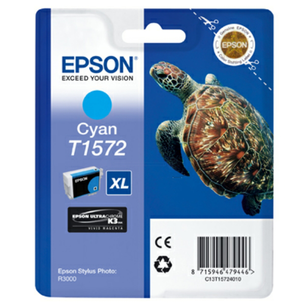 Farba do tlačiarne Epson T1572XL (C13T15724010) cyan (azúrová) - originálna