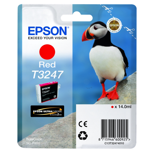 Farba do tlačiarne Epson T3247 (C13T32474010) red (červená) - originálna