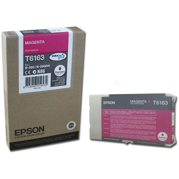 Farba do tlačiarne Epson T6163 (C13T616300) magenta (purpurová) - originálna