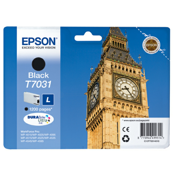 Farba do tlačiarne Epson T7031 (C13T70314010) black (čierna) - originálna