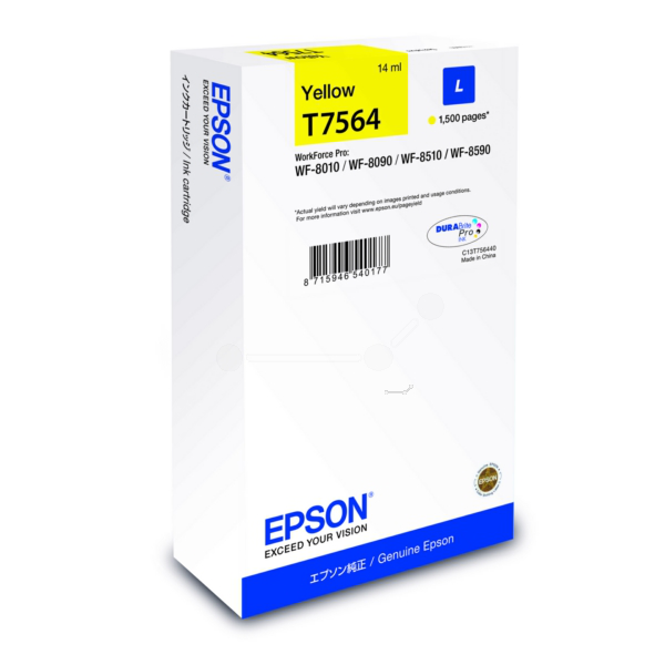 Farba do tlačiarne Epson T7564 (C13T756440) yellow (žltá) - originálna