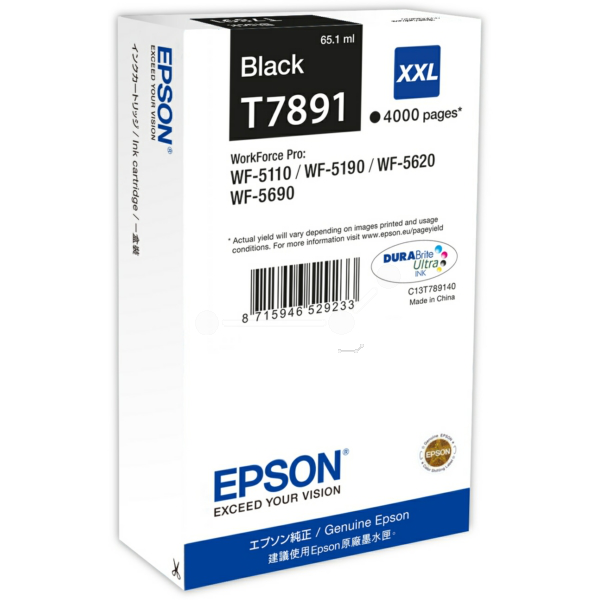 Farba do tlačiarne Epson T7891XXL (C13T78914010) black (čierna) - originálna