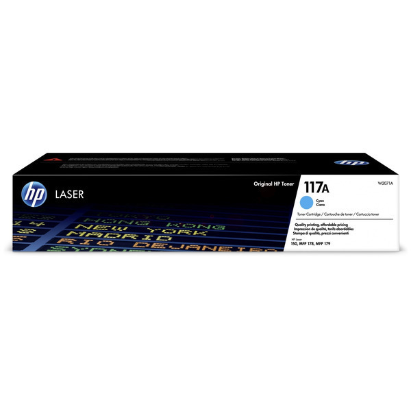 Laserový toner HP 117A (W2071A) cyan (azúrová) - originálny