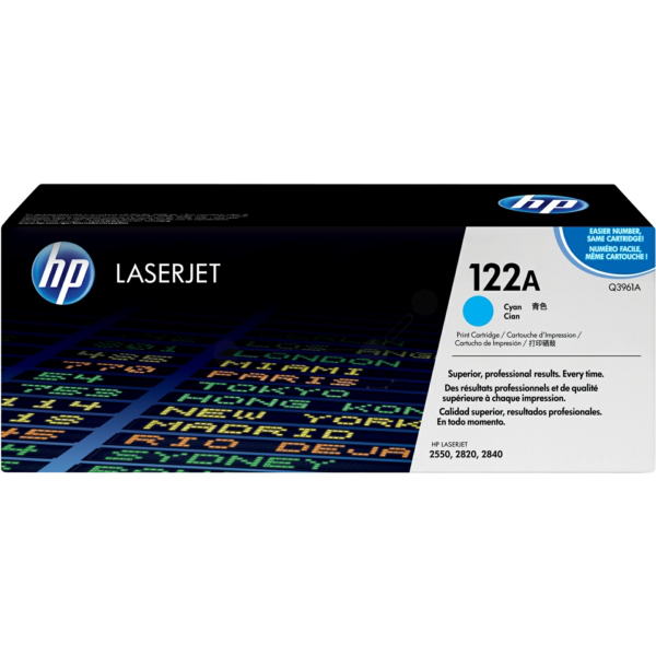 Laserový toner HP 122A (Q3961A) cyan (azúrová) - originálny