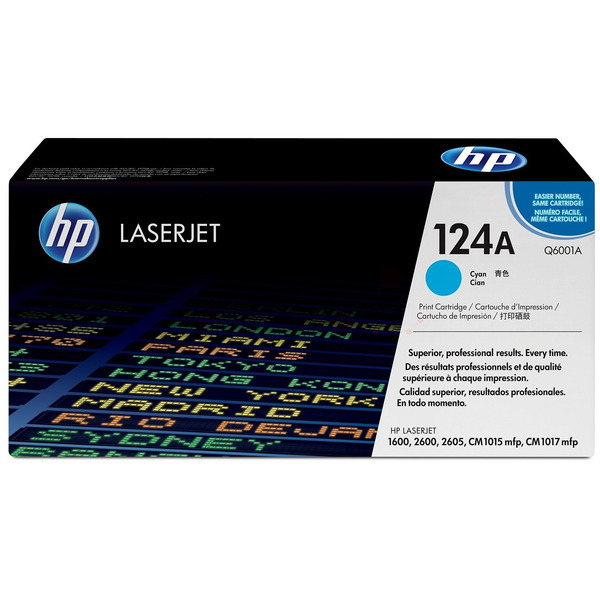 Laserový toner HP 124A (Q6001A) cyan (azúrová) - originálny