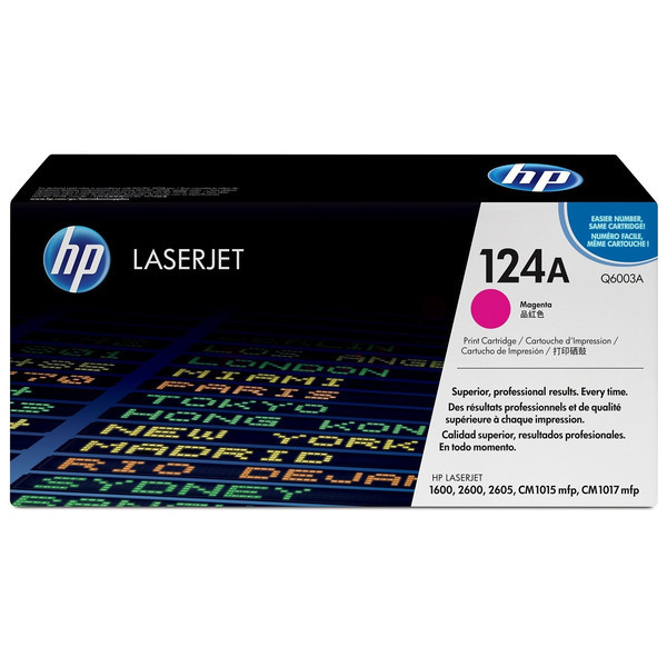 Laserový toner HP 124A (Q6003A) magenta (purpurová) - originálny