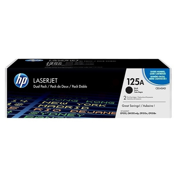 Laserový toner HP 125A 2ks (CB540AD) black (čierna) - originálny