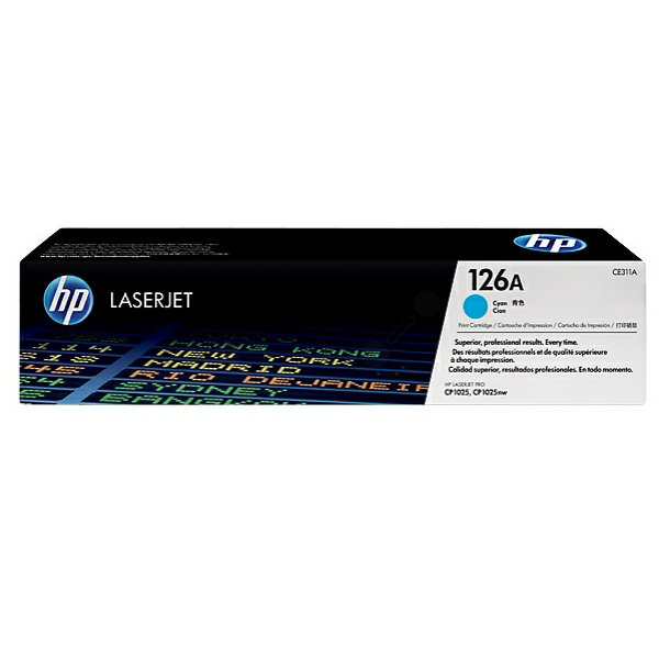 Laserový toner HP 126A (CE311A) cyan (azúrová) - originálny
