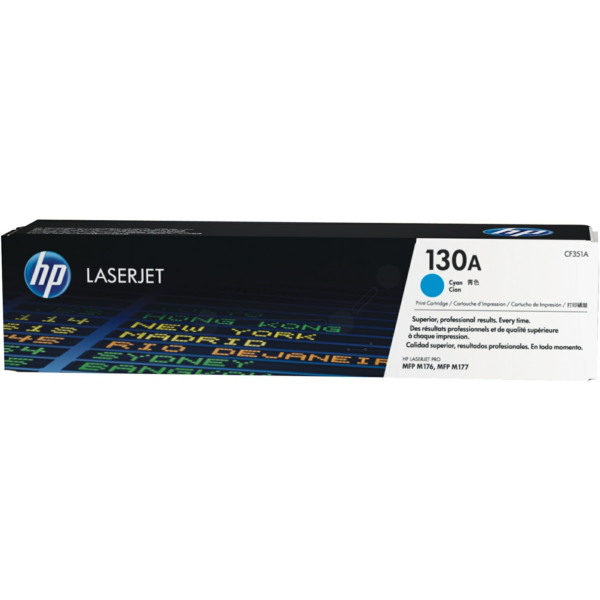 Laserový toner HP 130A (CF351A) cyan (azúrová) - originálny