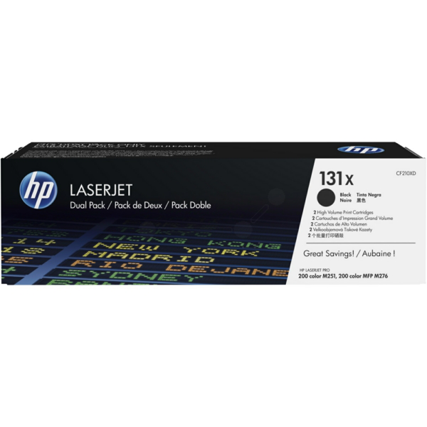 Laserový toner HP 131X (CF210XD) black (čierna) - originálny