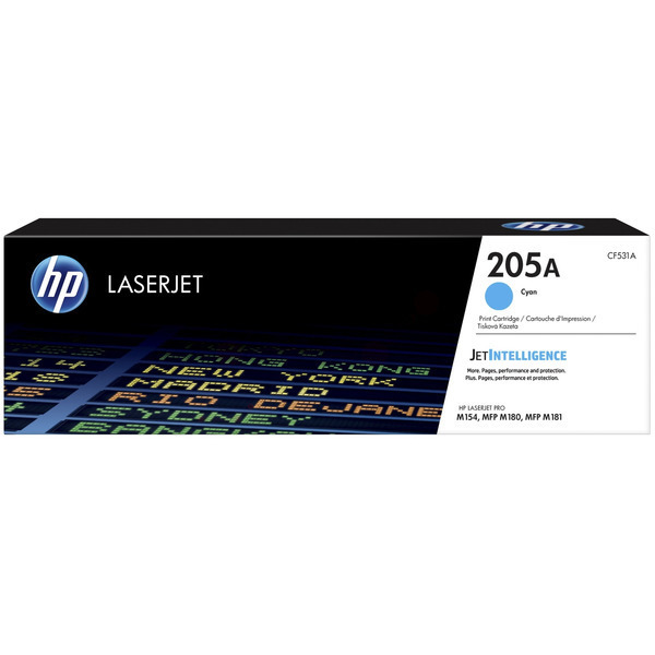 Laserový toner HP 205A (CF531A) cyan (azúrová) - originálny