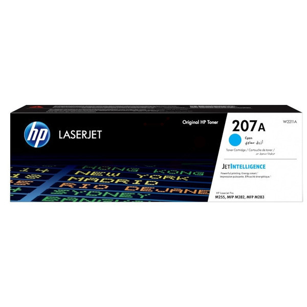 Laserový toner HP 207A (W2211A) cyan (azúrová) - originálny