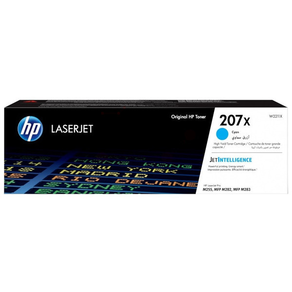 Laserový toner HP 207X (W2211X) cyan (azúrová) - originálny