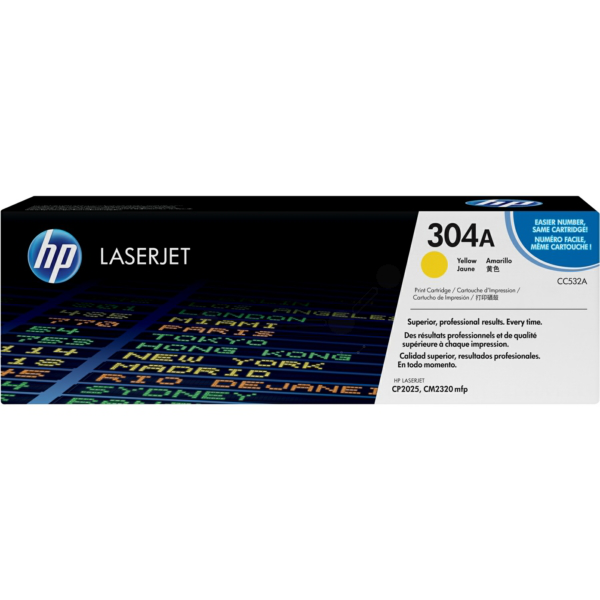 Laserový toner HP 304A (CC532A) yellow (žltá) - originálny