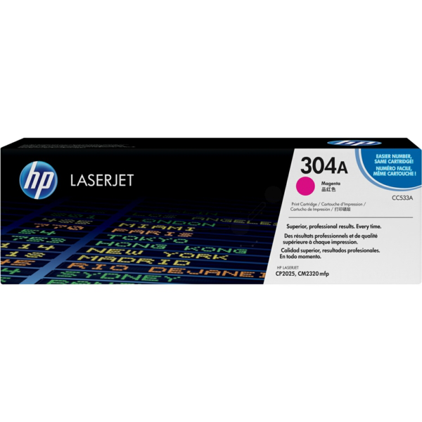 Laserový toner HP 304A (CC533A) magenta (purpurová) - originálny