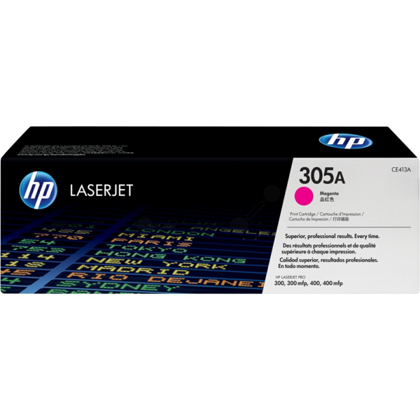 Laserový toner HP 305A (CE413A) magenta (purpurová) - originálny