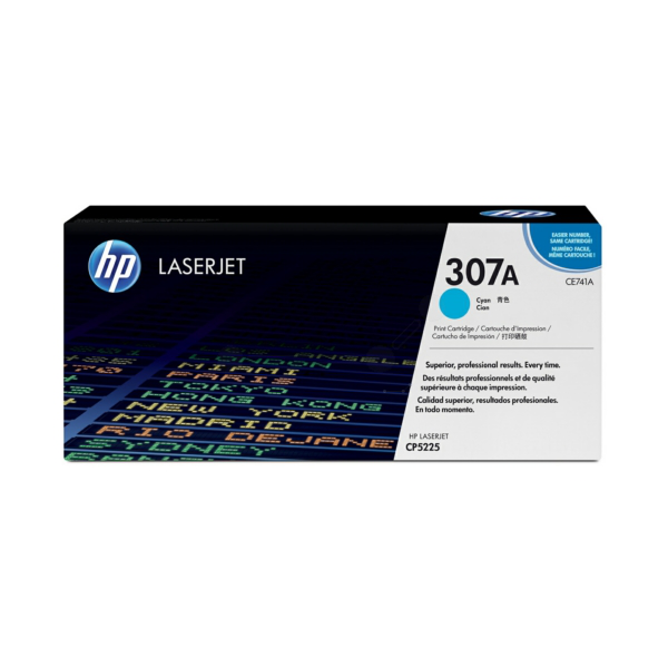 Laserový toner HP 307A (CE741A) cyan (azúrová) - originálny