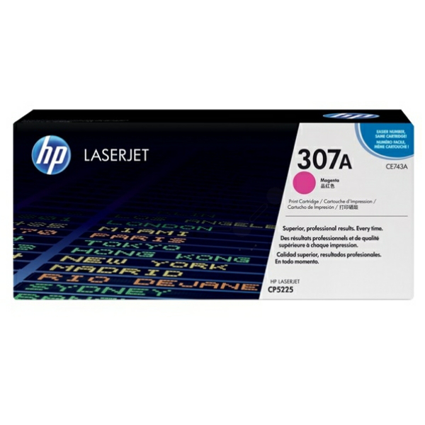 Laserový toner HP 307A (CE743A) magenta (purpurová) - originálny