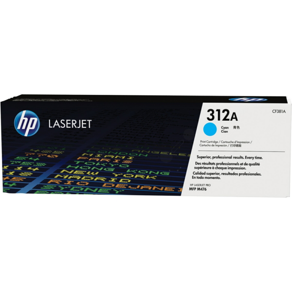 Laserový toner HP 312A (CF381A) cyan (azúrová) - originálny