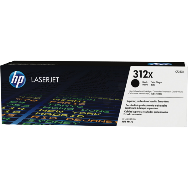 Laserový toner HP 312X (CF380X) black (čierna) - originálny