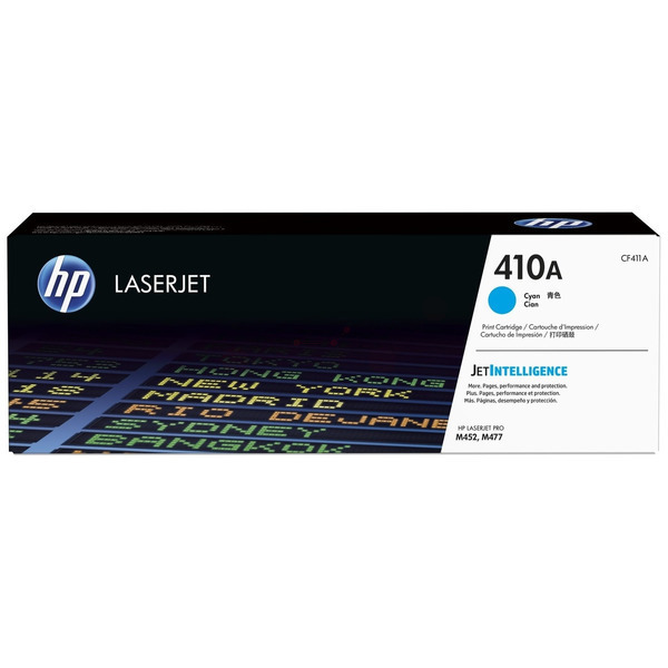 Laserový toner HP 410A (CF411A) cyan (azúrová) - originálny