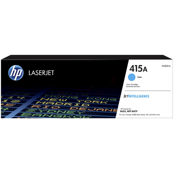 Laserový toner HP 415A (W2031A) cyan (azúrová) - originálny