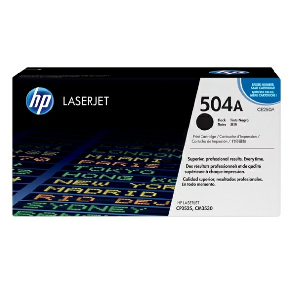 Laserový toner HP 504A (CE250A) black (čierna) - originálny