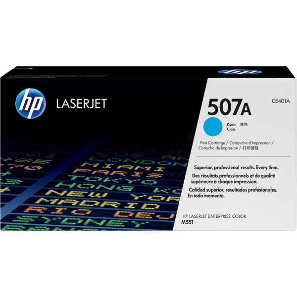 Laserový toner HP 507A (CE401A) cyan (azúrová) - originálny