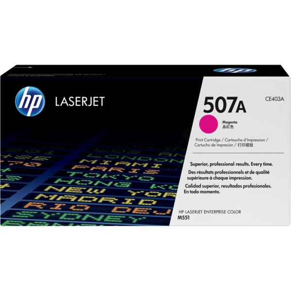 Laserový toner HP 507A (CE403A) magenta (purpurová) - originálny