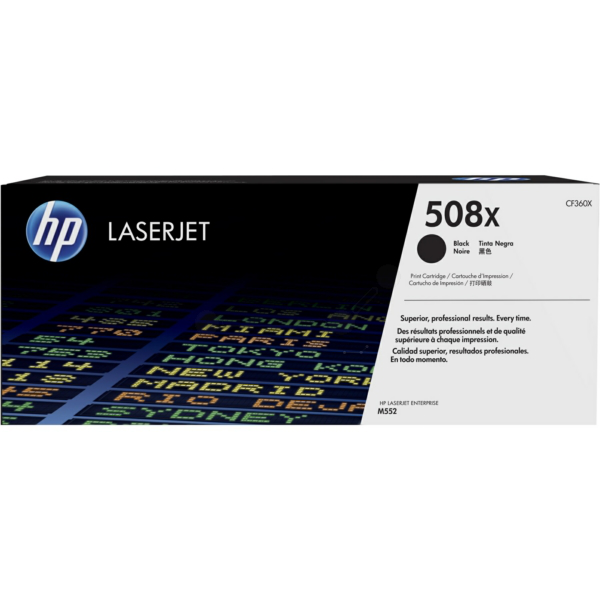 Laserový toner HP 508X (CF360X) black (čierna) - originálny
