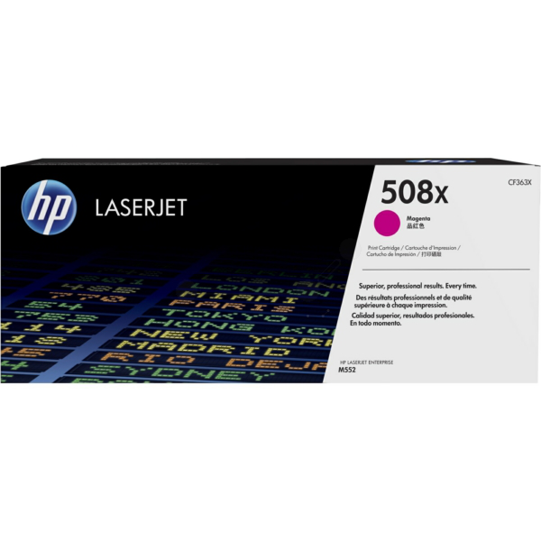 Laserový toner HP 508X (CF363X) magenta (purpurová) - originálny