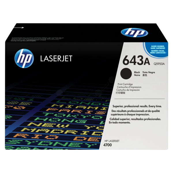 Laserový toner HP 643A (Q5950A) black (čierna) - originálny