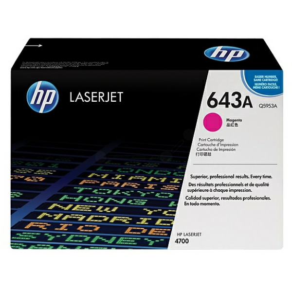Laserový toner HP 643A (Q5953A) magenta (purpurová) - originálny