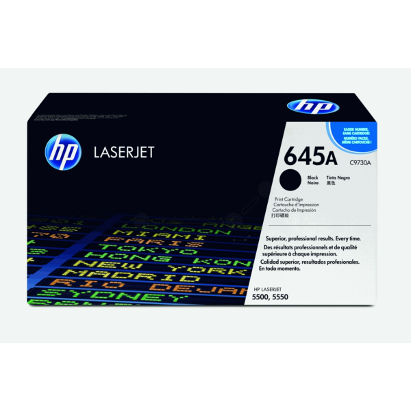 Laserový toner HP 645A (C9730A) black (čierna) - originálny