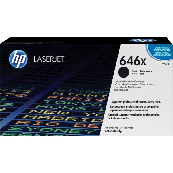 Laserový toner HP 646X (CE264X) black (čierna) - originálny