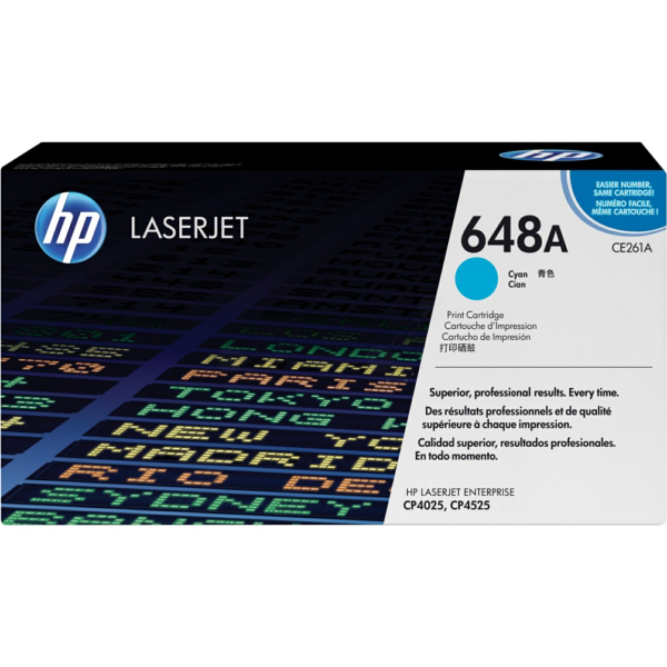 Laserový toner HP 648A (CE261A) cyan (azúrová) - originálny