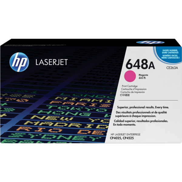 Laserový toner HP 648A (CE263A) magenta (purpurová) - originálny