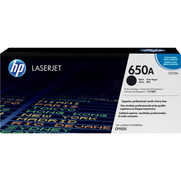 Laserový toner HP 650A (CE270A) black (čierna) - originálny