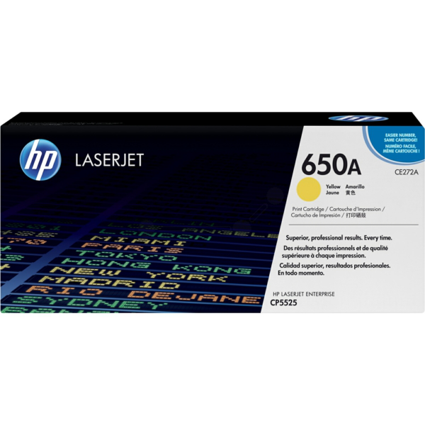Laserový toner HP 650A (CE272A) yellow (žltá) - originálny