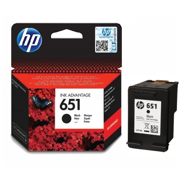 Farba do tlačiarne HP 651 (C2P10AE) black (čierna) - originálna