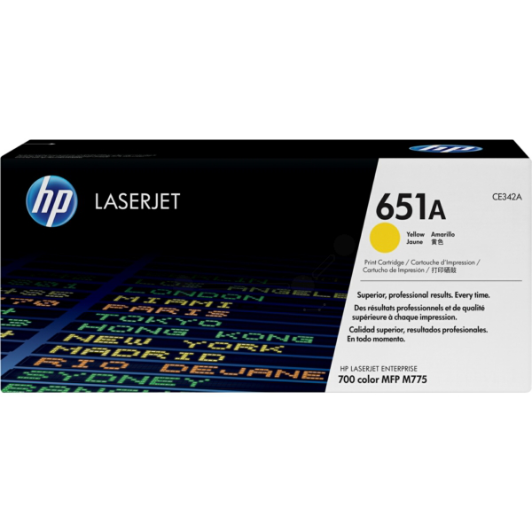 Laserový toner HP 651A (CE342A) yellow (žltá) - originálny