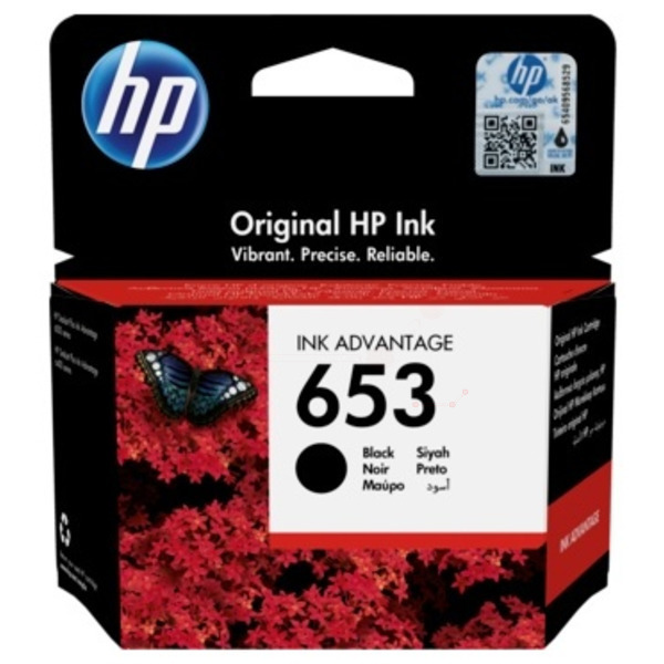 Farba do tlačiarne HP 653 (3YM75AE) black (čierna) - originálna