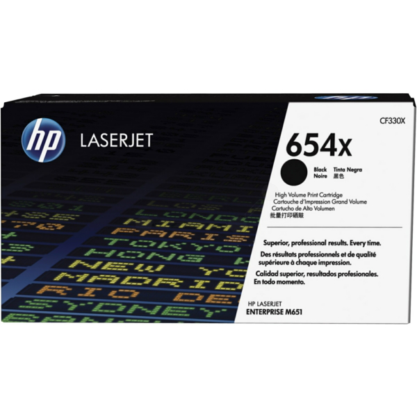 Laserový toner HP 654X (CF330X) black (čierna) - originálny