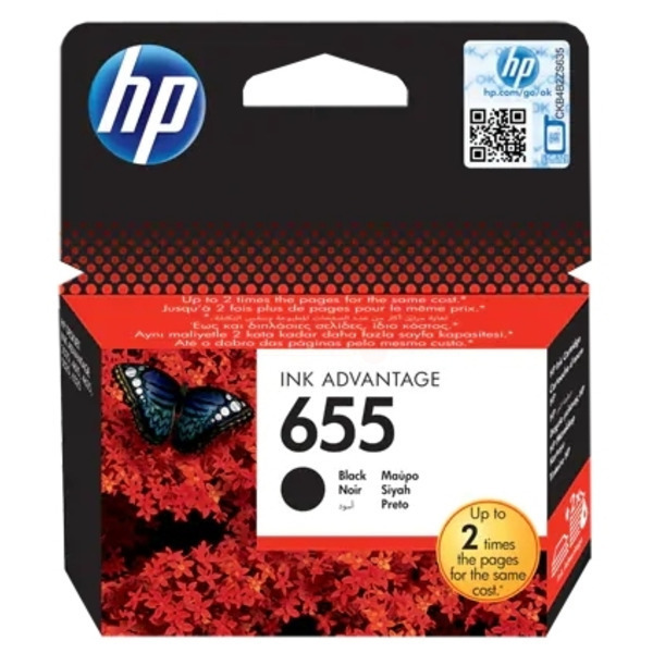 Farba do tlačiarne HP 655 (CZ109AE) black (čierna) - originálna
