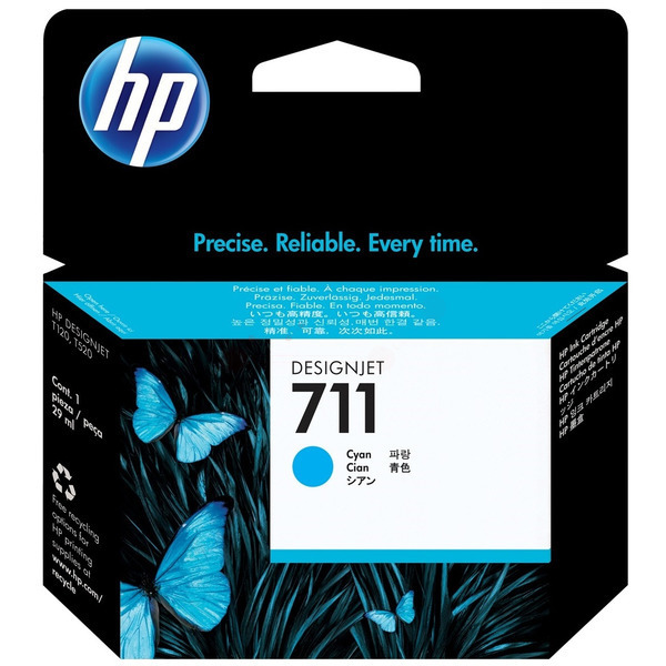 Farba do tlačiarne HP 711 (CZ130A) cyan (azúrová) - originálna