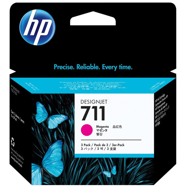 Farba do tlačiarne HP 711 (CZ135A) magenta (purpurová) - originálna